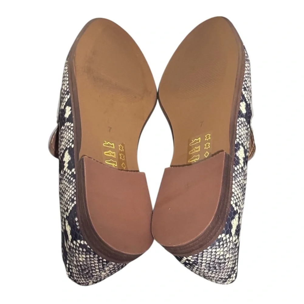 Madewell Alex Snakeskin Embossed Leather Loafers Size Women’s 7
